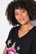 Comfort fit lip pattern rhinestone T-shirt