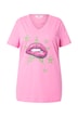 Tričko, Comfort střih, motiv rtů, ozdobné kamínky