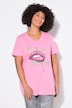 T-Shirt, Komfort Fit, Lippen-Motiv, Ziersteinchen