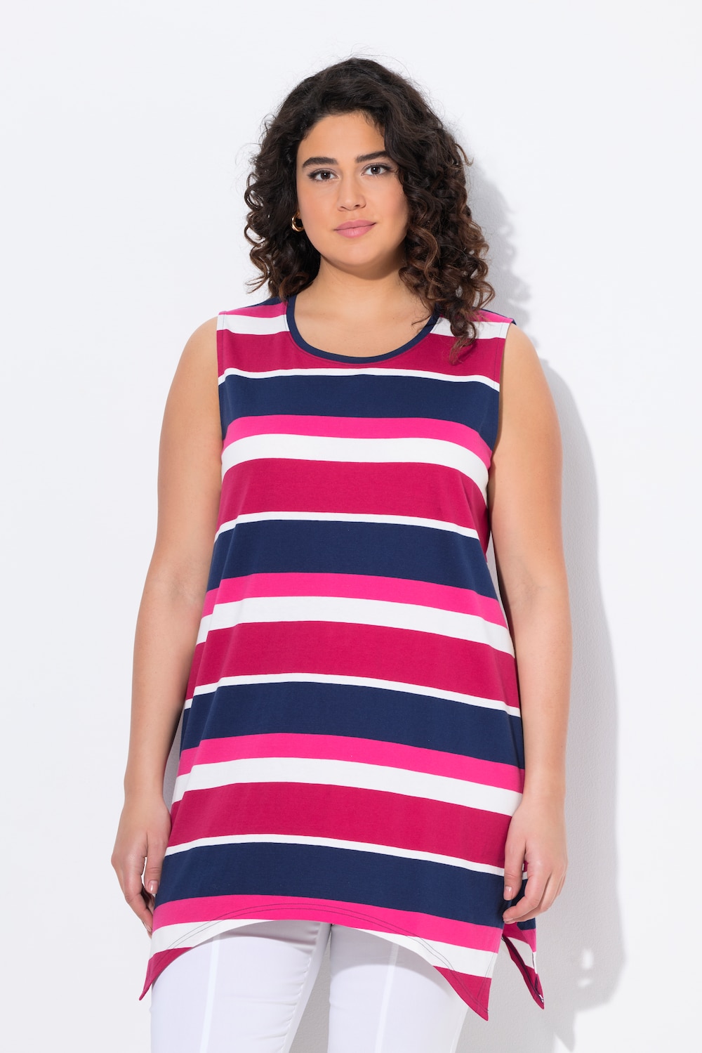 Große Größen Longtop, Damen, blau, Größe: 50/52, Baumwolle, Ulla Popken