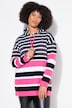 Maglia dal taglio ampio con righe e cappuccio