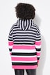 Maglia dal taglio ampio con righe e cappuccio