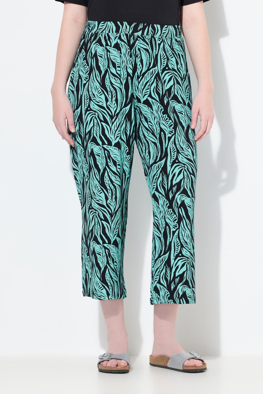 Große Größen Jersey-Culotte, Damen, schwarz, Größe: 42/44, Baumwolle, Ulla Popken