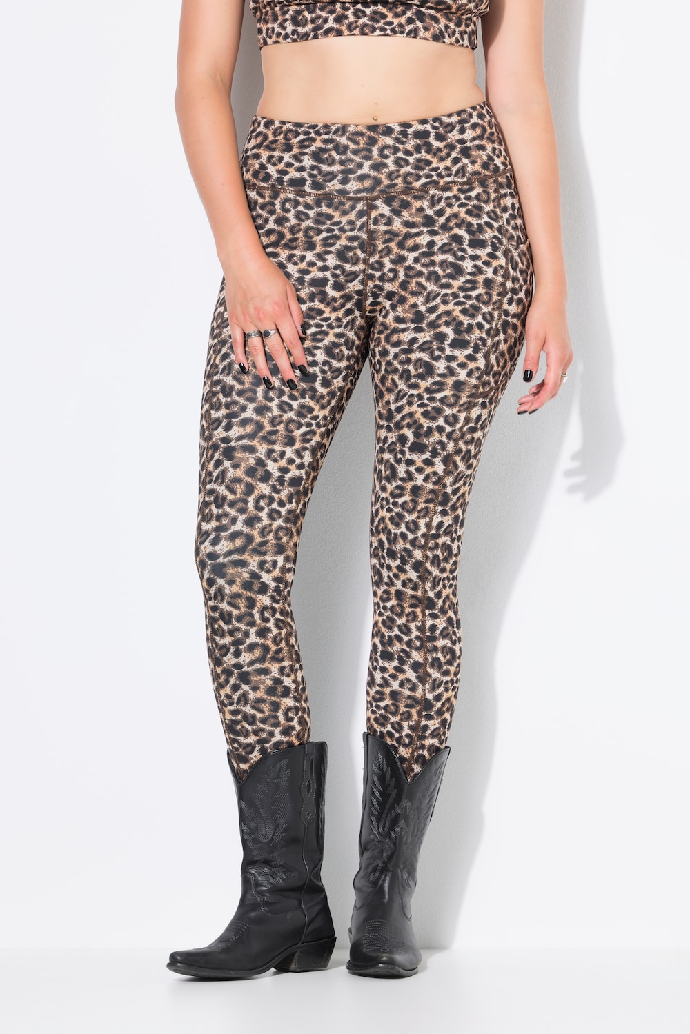 Große Größen Sport-Tights, Damen, beige, Größe: 58/60, Polyester/Elasthan, Studio Untold