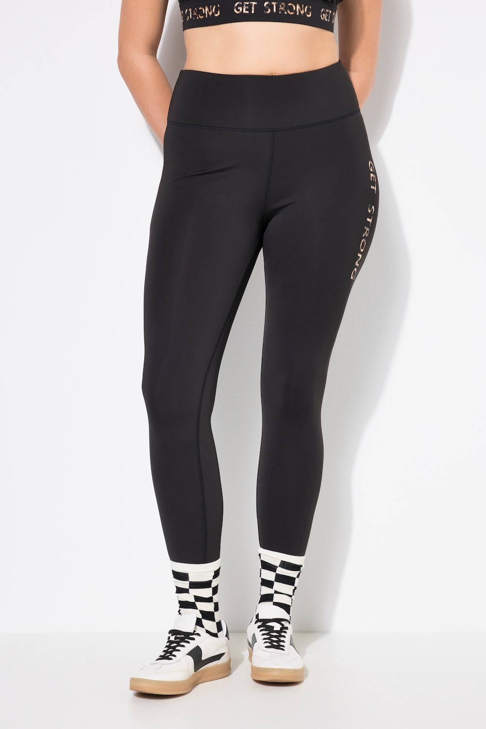 Sport-Tights, knöchellang, Leo-Statement