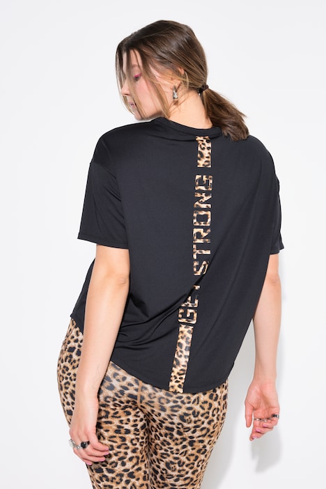 T-shirt de sport oversize, message dans le dos