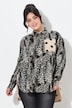 Blusa, oversized, muselina, mezcla de estampados