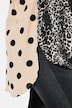 Blusa, oversized, muselina, mezcla de estampados