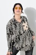 Blusa, oversized, muselina, mezcla de estampados