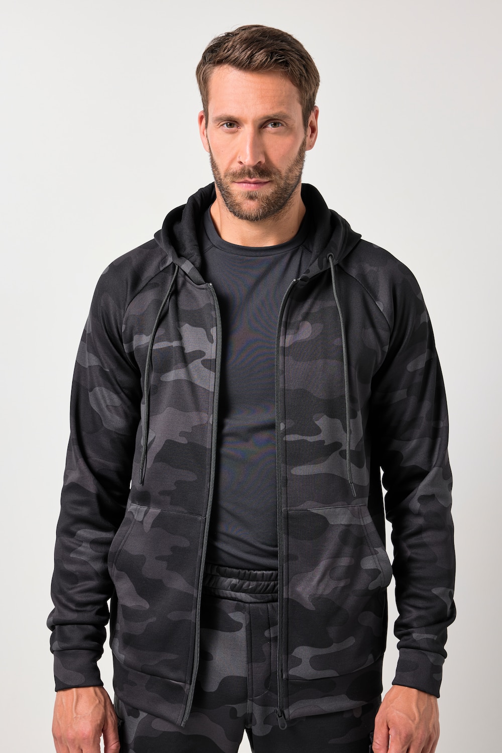 JAY-PI Trainingsjacke, Fitness, Sweat, Camouflage, Kapuze, bis 7 XL