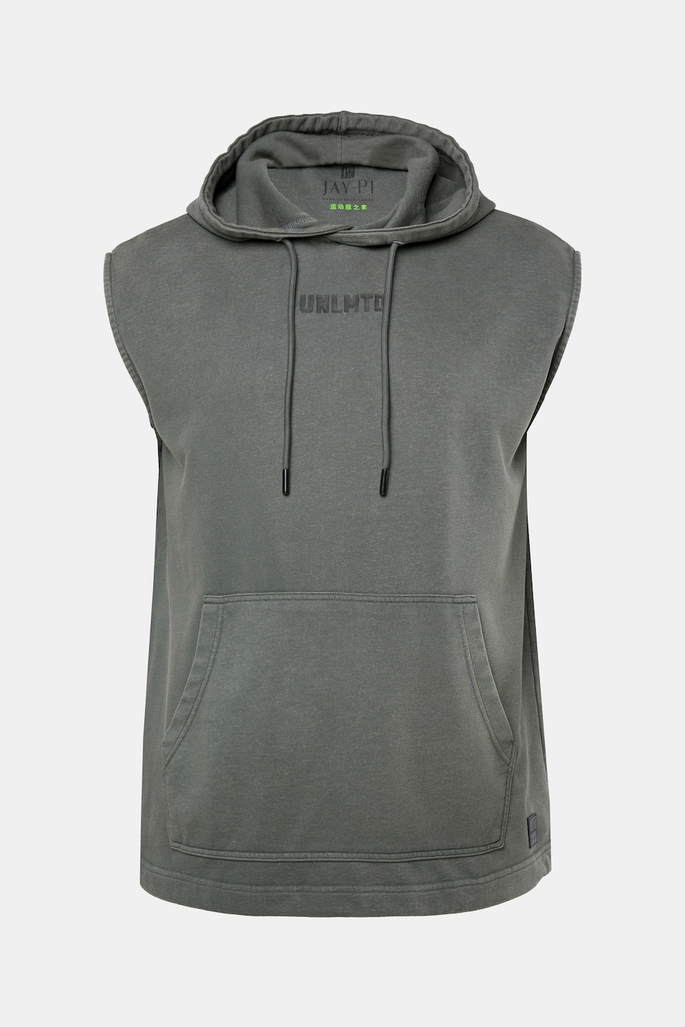 JAY-PI Sweatshirt, Bauchfit, Fitness, Sweat, Kapuze, ärmellos, Vintage Lookbis 7 XL