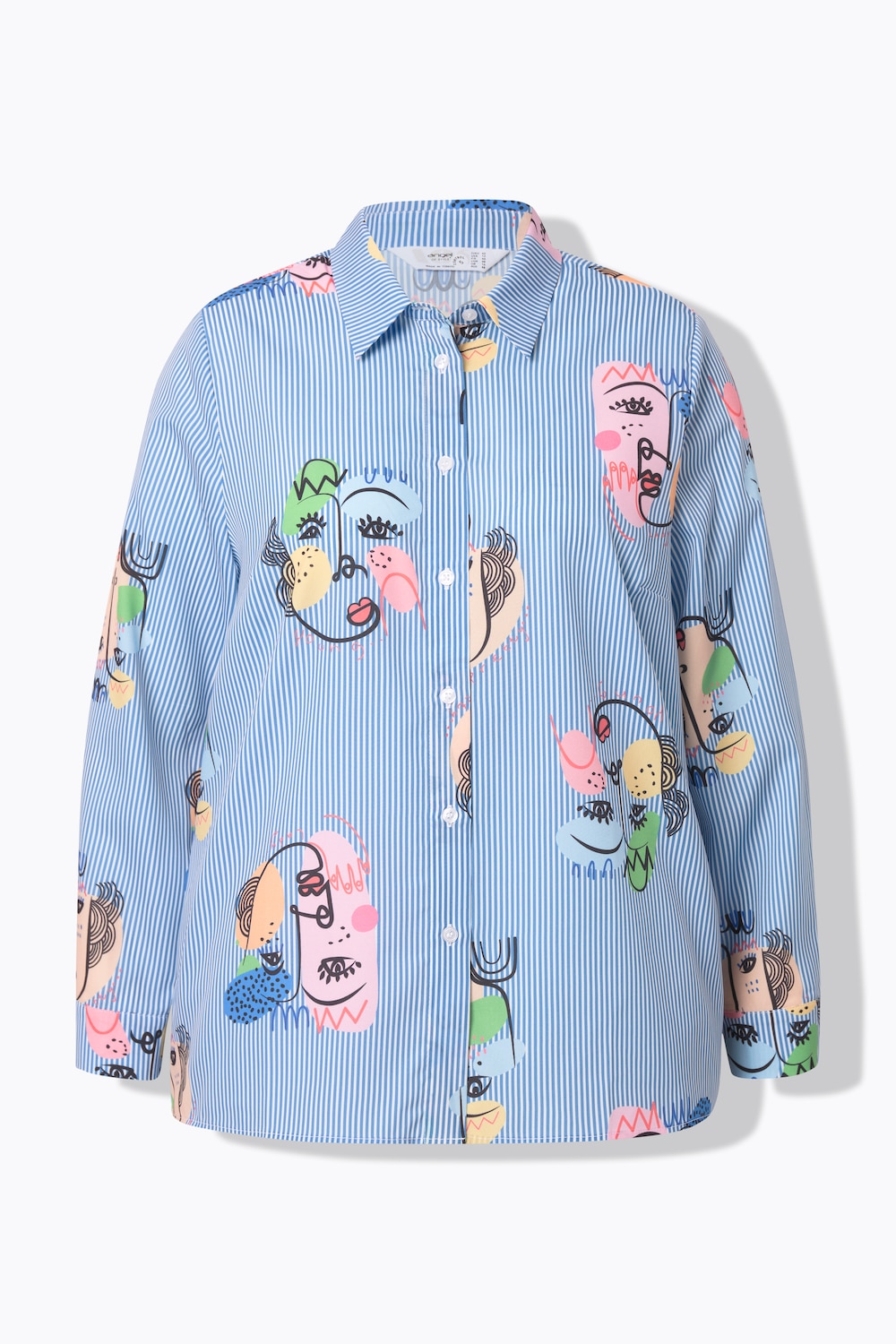 Stora storlekar Blus, Dam, blå, storlek: 50, Polyester, Angel of Style