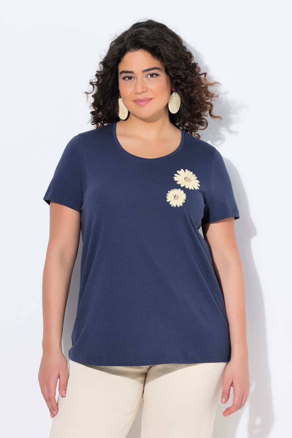 Große Größen T-Shirt, Damen, blau, Größe: 58/60, Baumwolle, Ulla Popken