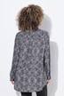 Overhemdblouse, slangenpatroon, overhemdkraag, lange mouwen