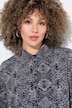 Overhemdblouse, slangenpatroon, overhemdkraag, lange mouwen