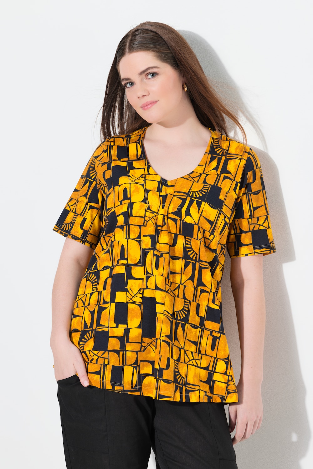 Thumbnail - Große Größen T-Shirt, Damen, blau, Größe: 54/56, Baumwolle, Ulla Popken