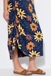 Jersey maxi-jurk, bloemen, ronde hals, halflange mouwen, biologisch katoen