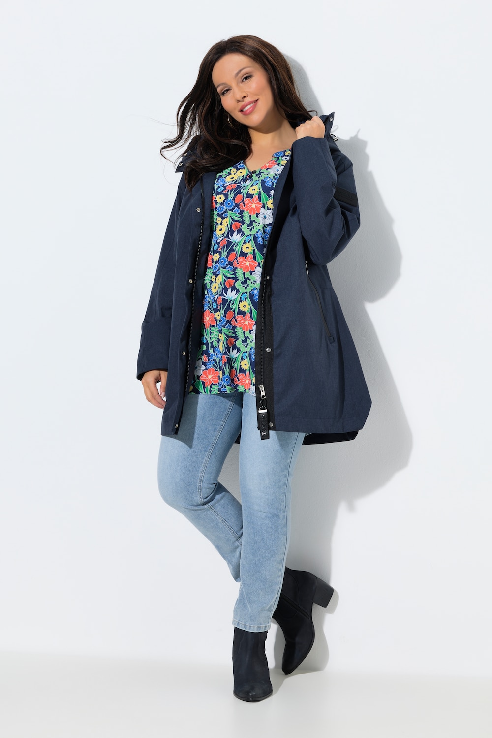 HYPRAR functionele jas, waterdicht, A-lijn, capuchon