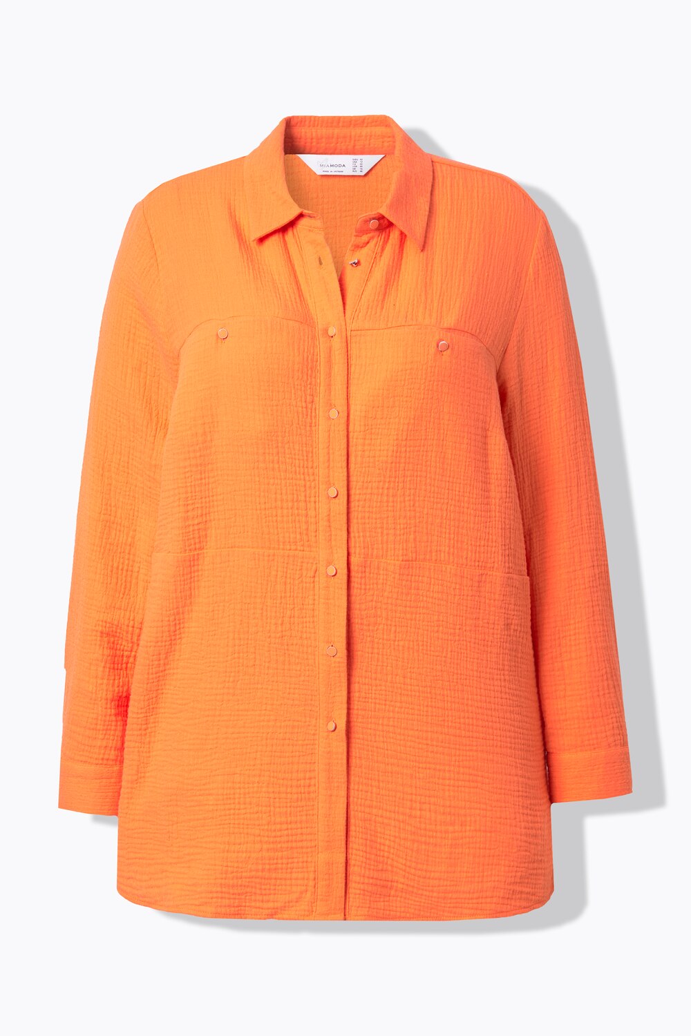 Stora storlekar Blus, Dam, orange, storlek: 48, Bomull, Mia Moda