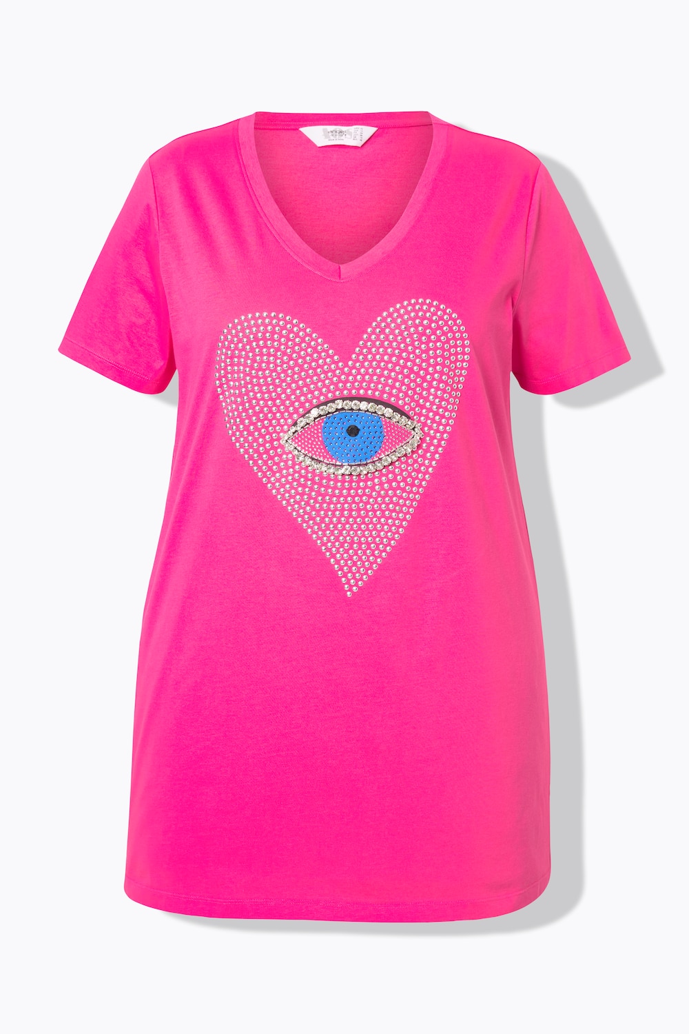 Stora storlekar T-shirt, Dam, rosa, storlek: 48, Bomull, Angel of Style