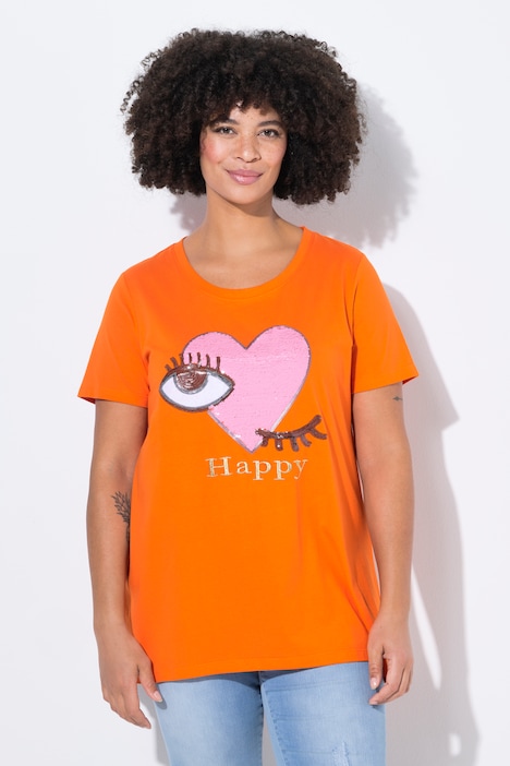 T-shirt, A-lijn, oog-hart