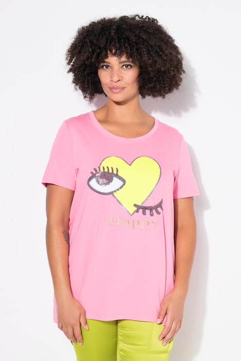 T-shirt, A-lijn, oog-hart