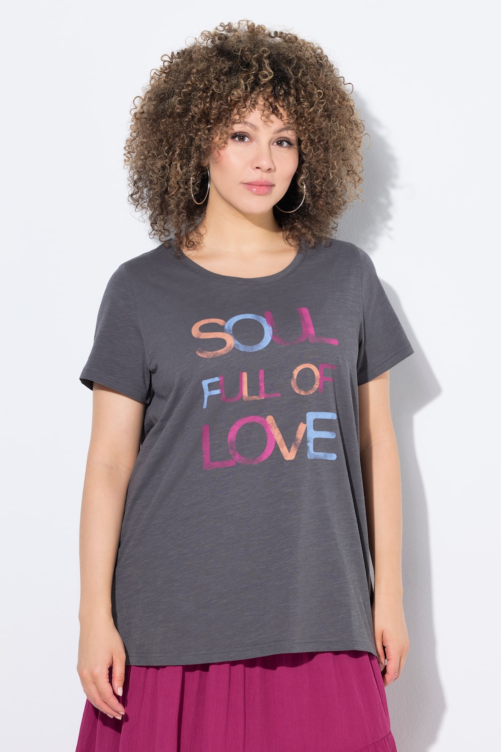 Große Größen T-Shirt, Damen, grau, Größe: 58/60, Baumwolle, Ulla Popken