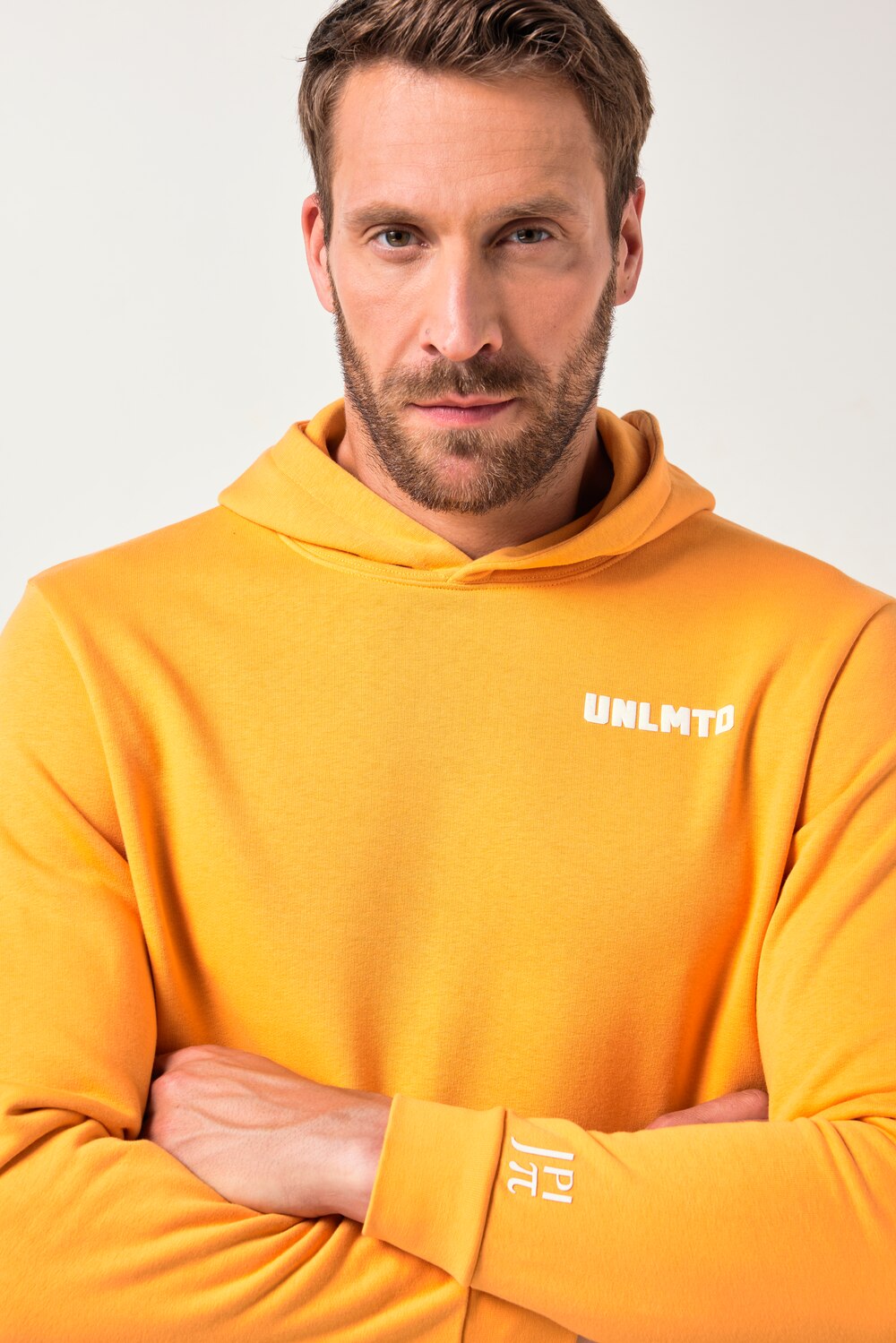 Stora storlekar Hoodie, Her, orange, storlek: 7XL, Bomull/Polyester, JAY-PI