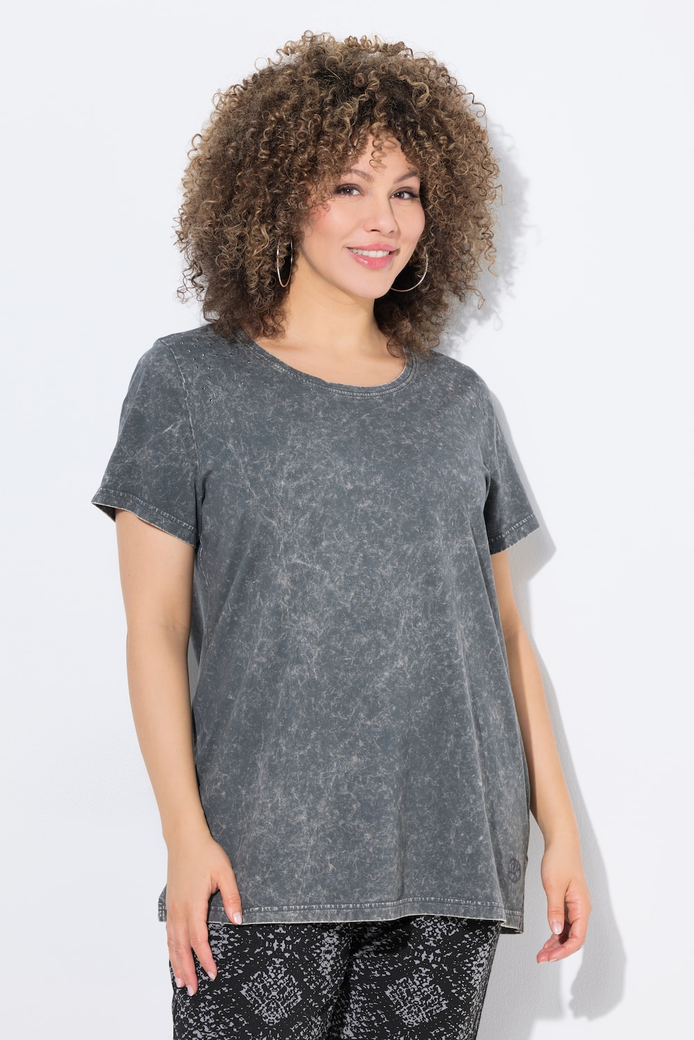 Große Größen T-Shirt, Damen, grau, Größe: 62/64, Baumwolle, Ulla Popken