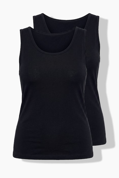Tanktops, 2er-Pack, Rundhalsausschnitt, ärmellos
