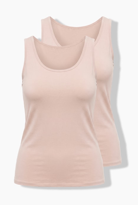 Tanktops, 2er-Pack, Rundhalsausschnitt, ärmellos