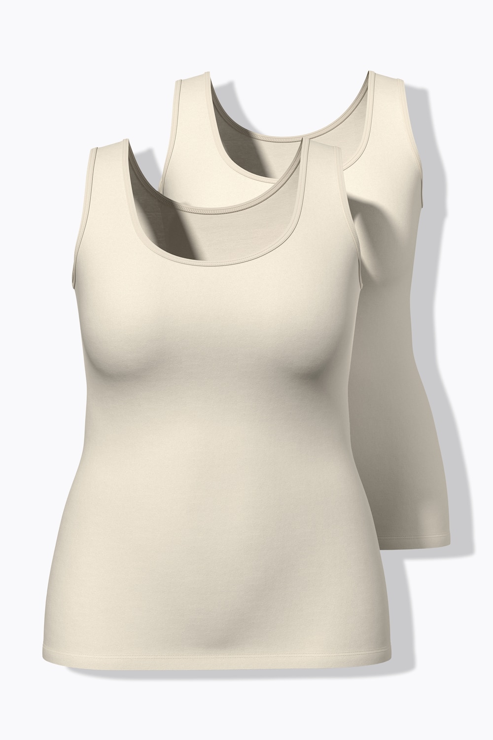 Tanktops, set van 2, ronde hals, mouwloos