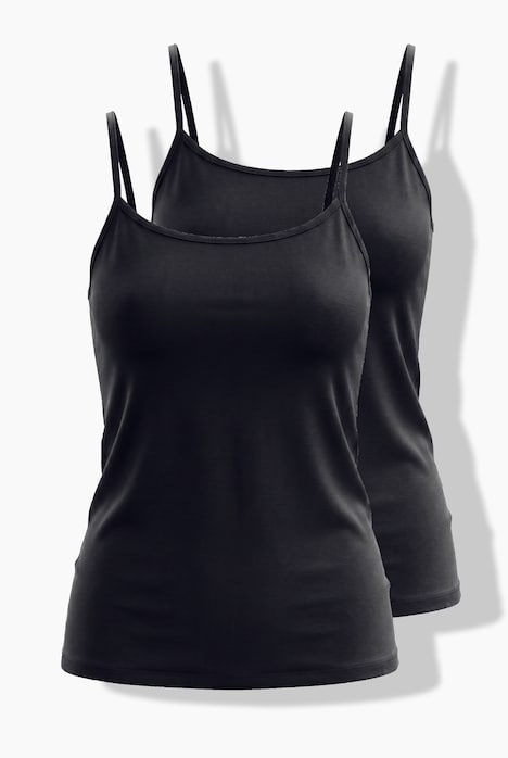 Tops, set van 2, ronde hals, spaghettibandjes
