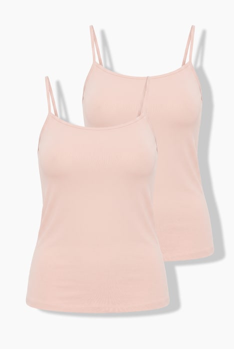 Tops, set van 2, ronde hals, spaghettibandjes