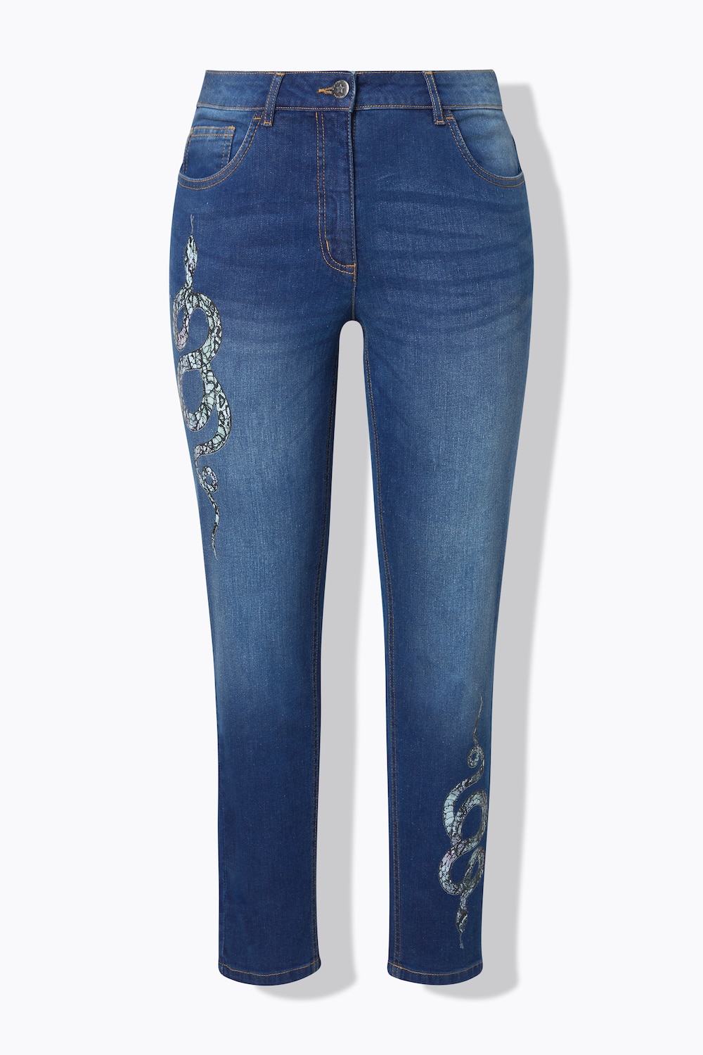 Stora storlekar Jeans, Dam, blå, storlek: 42, Bomull, Angel of Style