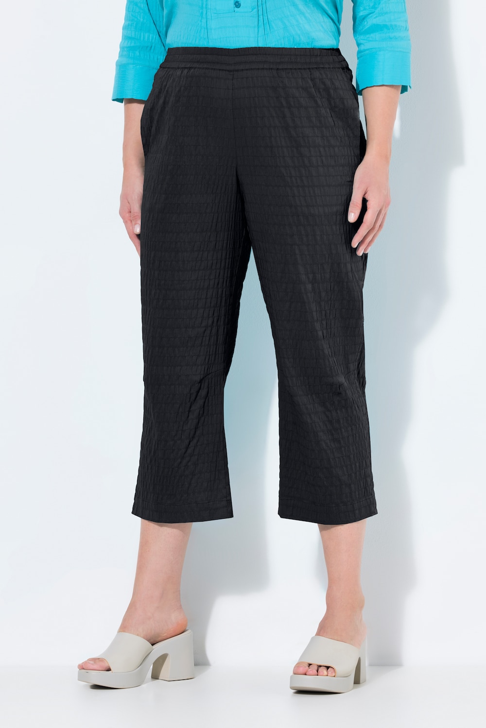 Große Größen 7/8-Hose Ruby, Damen, schwarz, Größe: 46, Baumwolle/Polyester, Ulla Popken