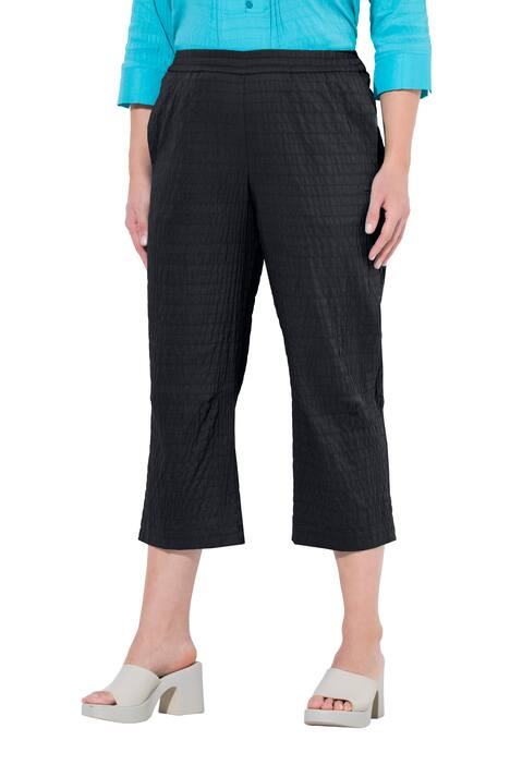 7/8 kalhoty Ruby, tvarovaná kolena, rovné nohavice, elastický pas