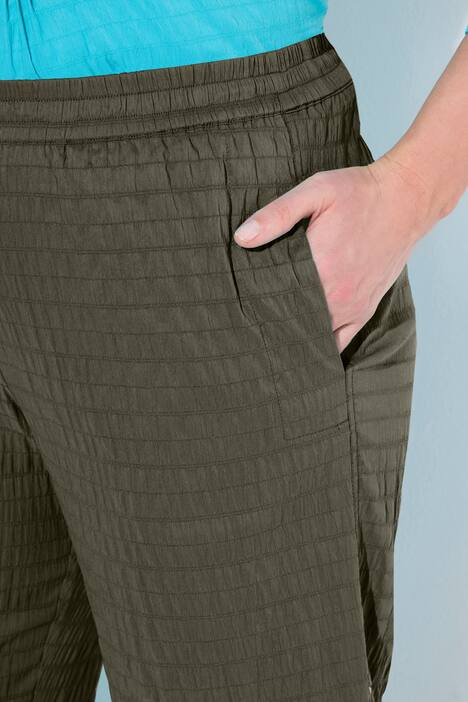 7/8-broek Ruby, voorgevormde knieën, rechte pijpen, elastische tailleband