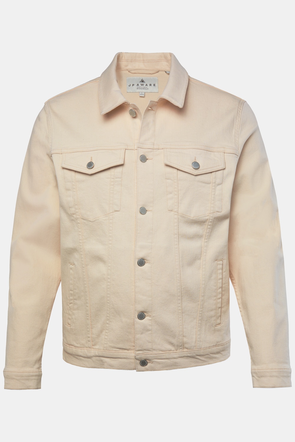 Große Größen JP AWARE Trucker-Jeansjacke, Herren, beige, Größe: 4XL, JP-Aware