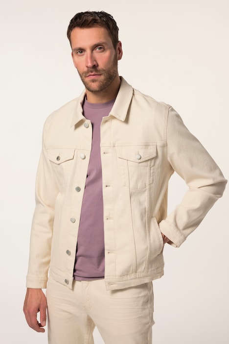 JP AWARE trucker denim jacket, GOTS-certified organic cotton