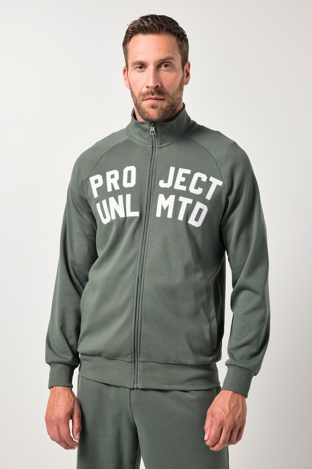 JAY-PI trainingsjack, fitness, opstaande kraag, borstbadge, tot 7XL