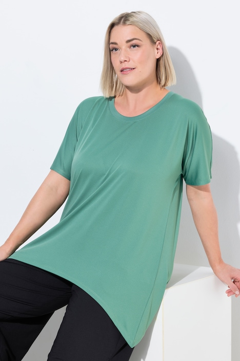 Quick Drying Pointed Hem Stretch Fit Tee