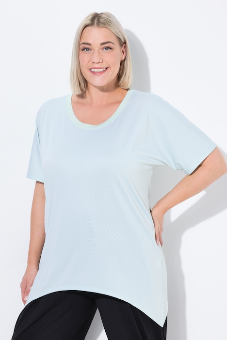 Quick Drying Pointed Hem Stretch Fit Tee