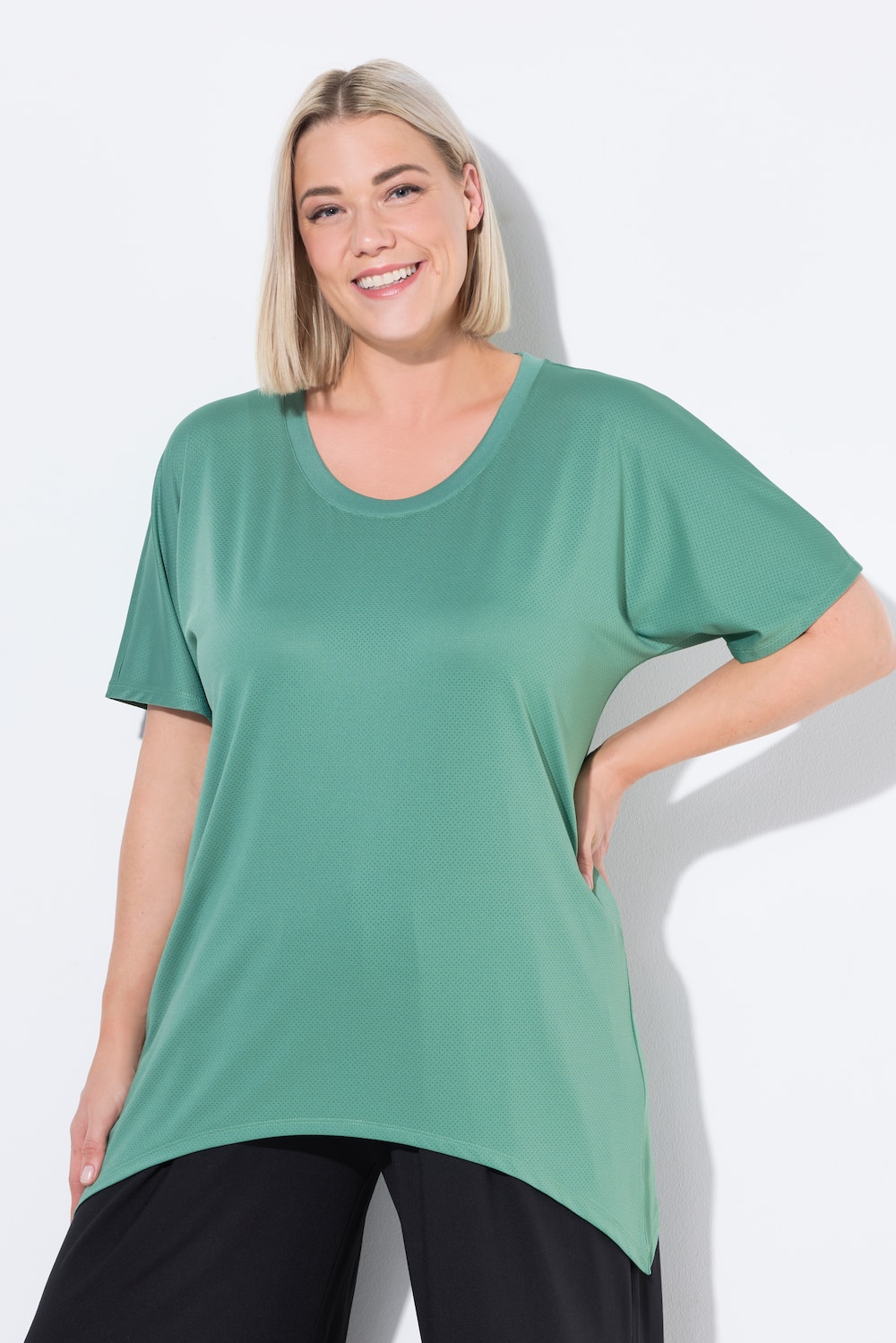 Große Größen Funktions-Shirt, Damen, türkis, Größe: 50/52, Polyester, Ulla Popken