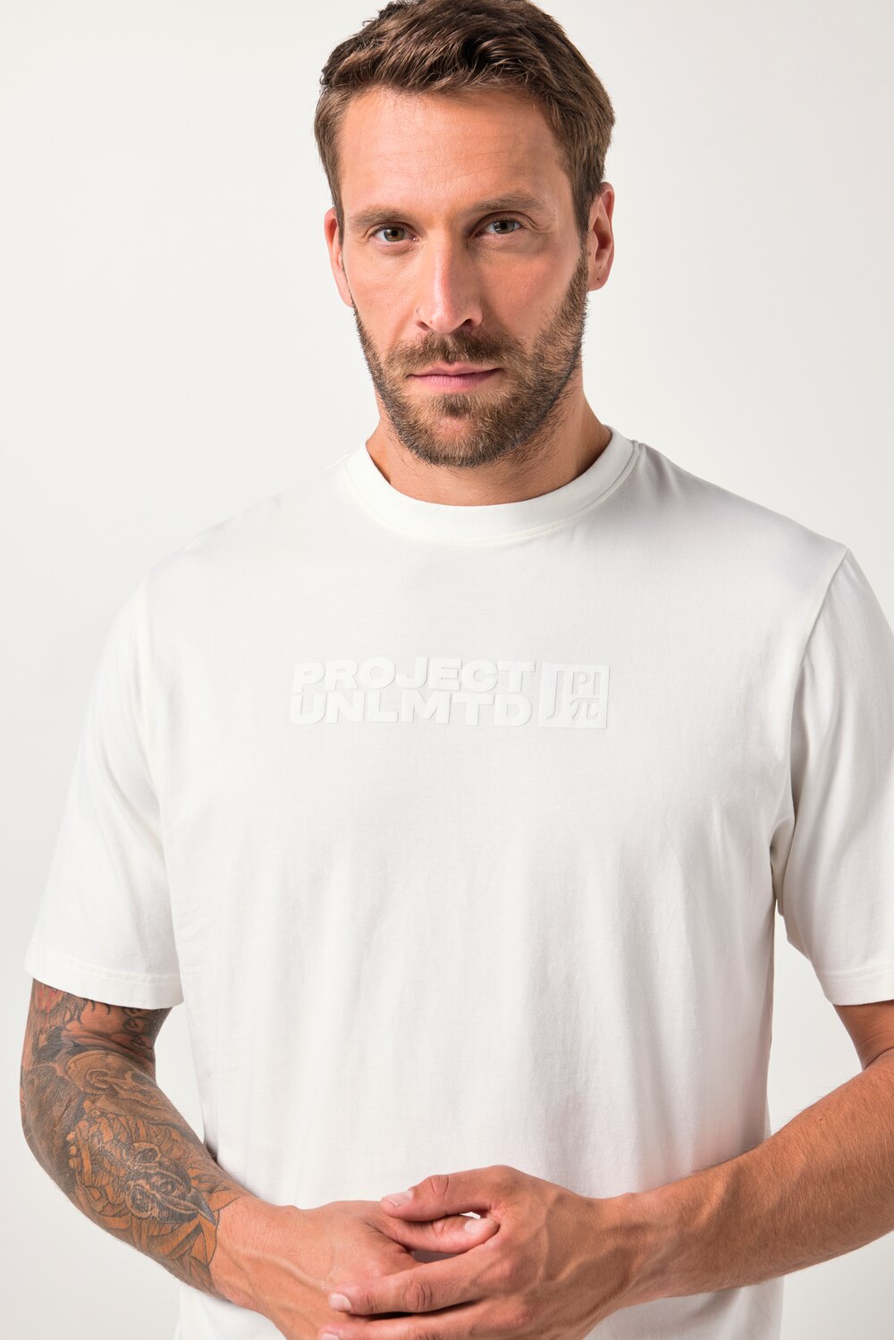 Stora storlekar T-shirt FLEXNAMIC®, Her, vit, storlek: 5XL, Bomull, JAY-PI