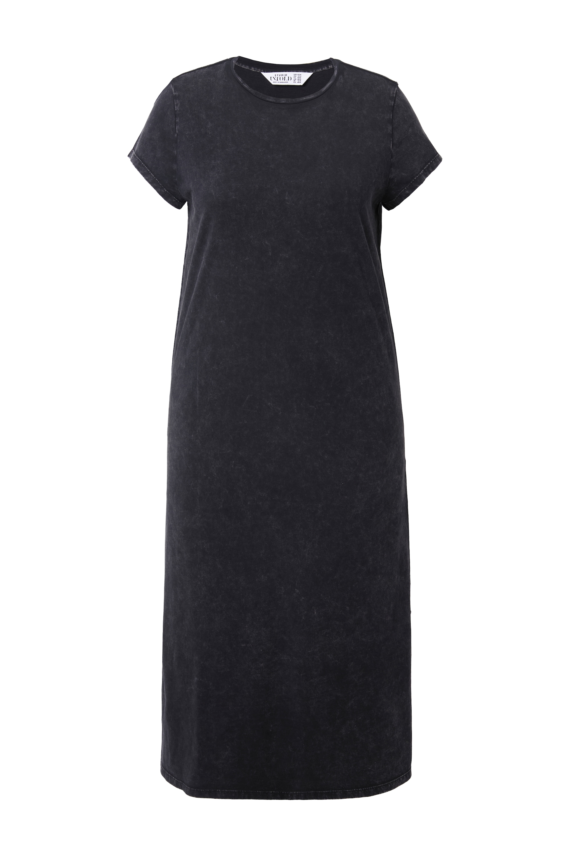 Studio Untold Damen große Größen Jersey Midikleid A Linie Acid Wash 839598