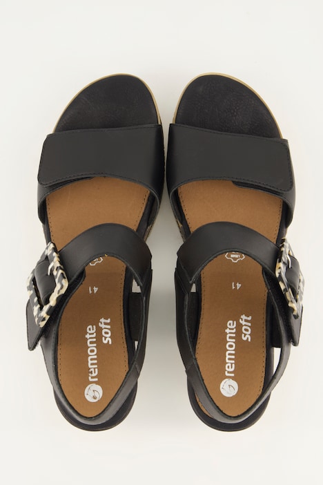 Leren plateau-sandalen, Remonte x Elizabeth Hurley, Wijdte F 1/2