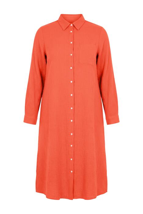 Mušelínová dlouhá halenka, límeček, dlouhé rukávy