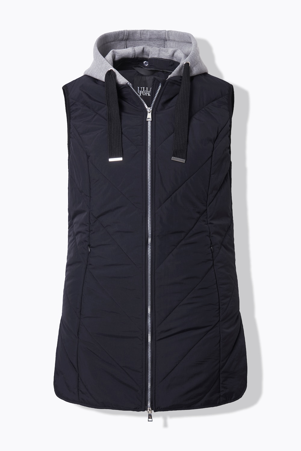 Stora storlekar HYPRAR Quiltad funktionsväst med huva, Dam, svart, storlek: 42/44, Polyester/Syntetfibrer, Ulla Popken