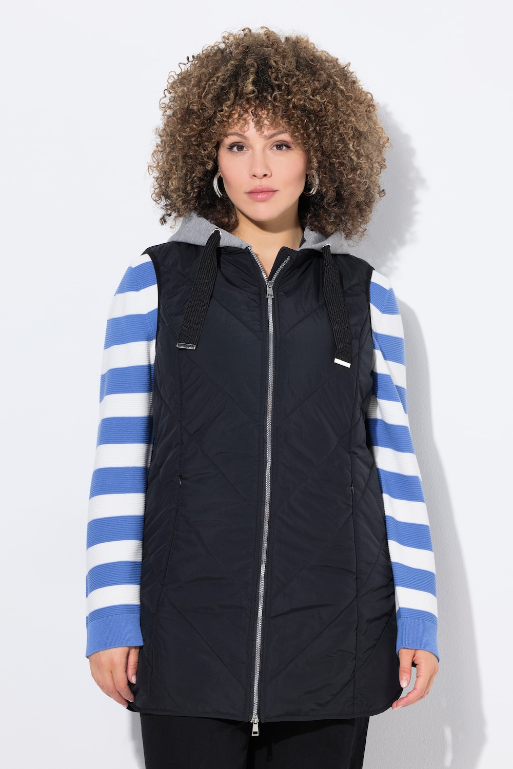 Große Größen HYPRAR Funktions-Steppweste, Damen, schwarz, Größe: 46/48, Polyester/Synthetische Fasern, Ulla Popken